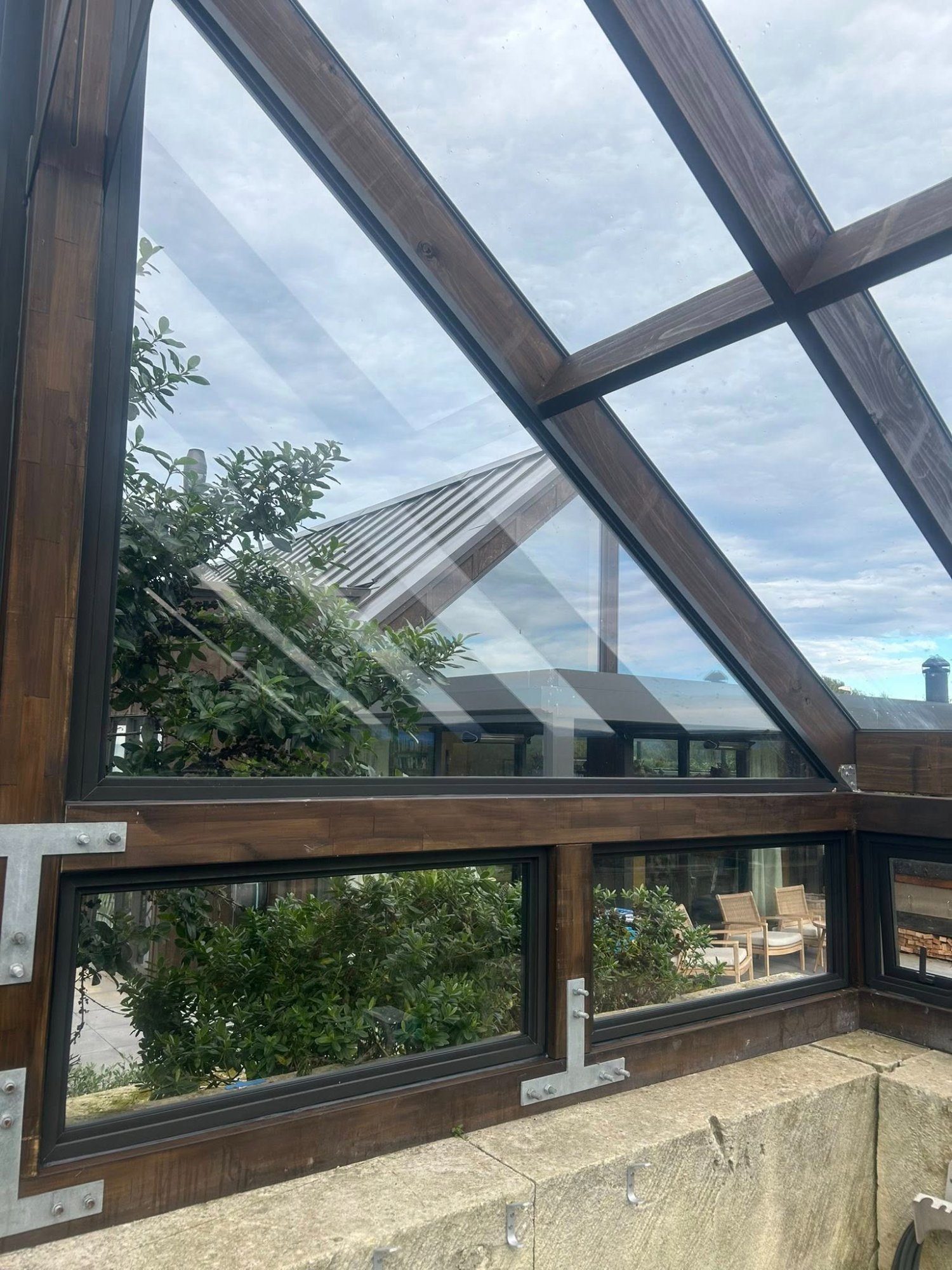 Glass conservatory timber frame